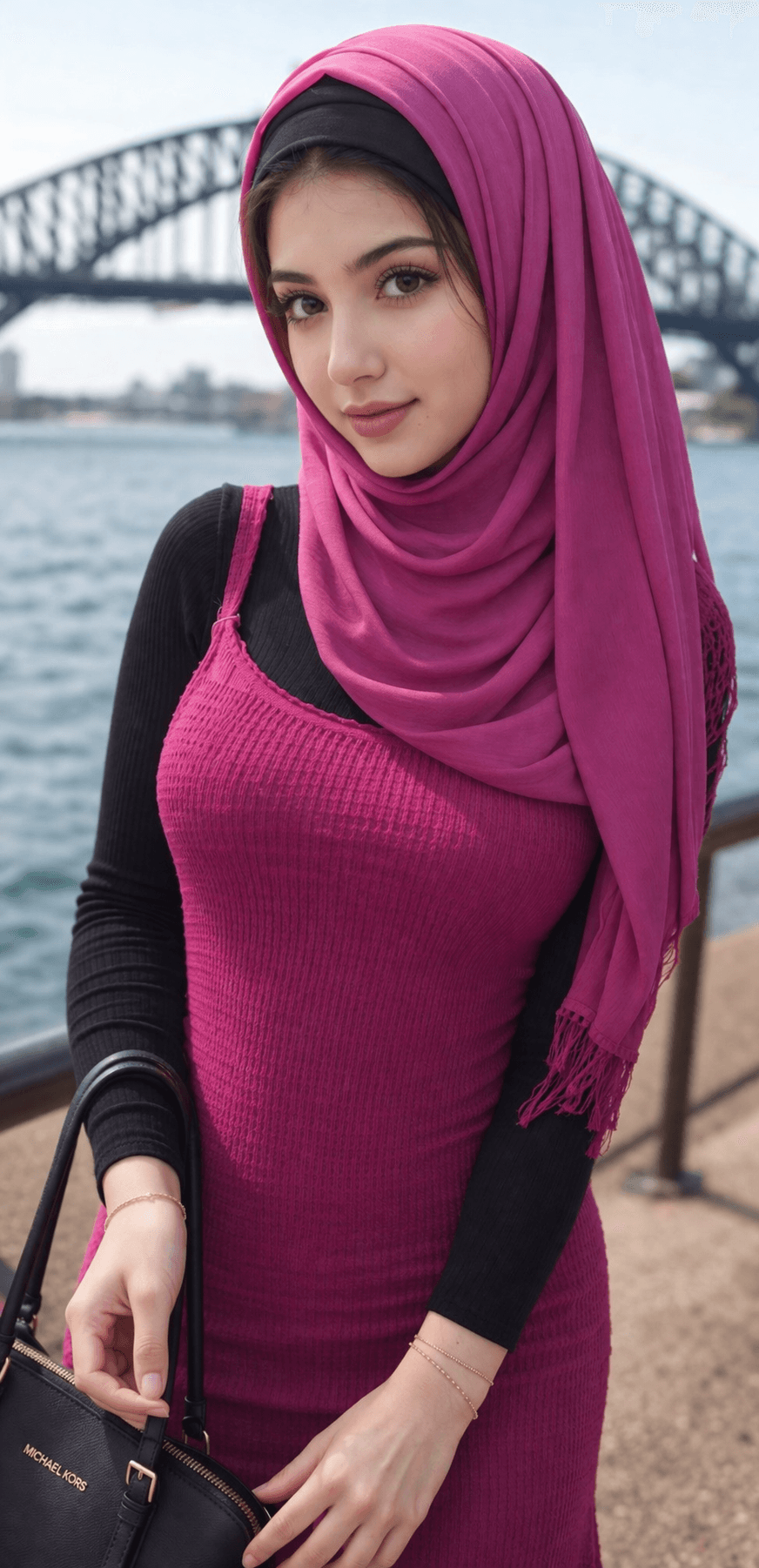 Beautiful Young Girl Hijab Outdoor Portrait