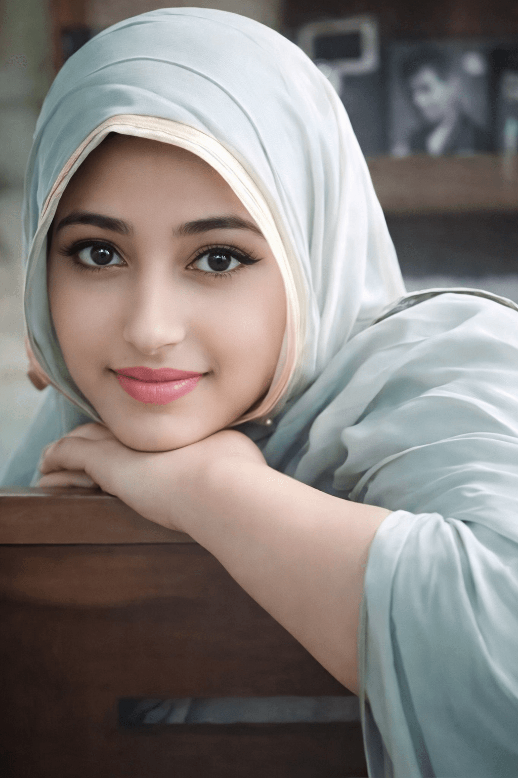 Stylish Girl Hijab Look Portrait HD