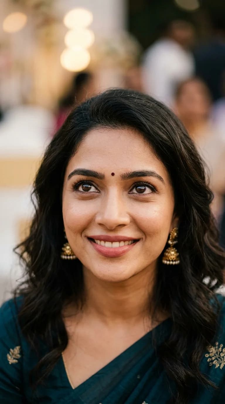 Elegant Indian Traditional Closeup Portrait