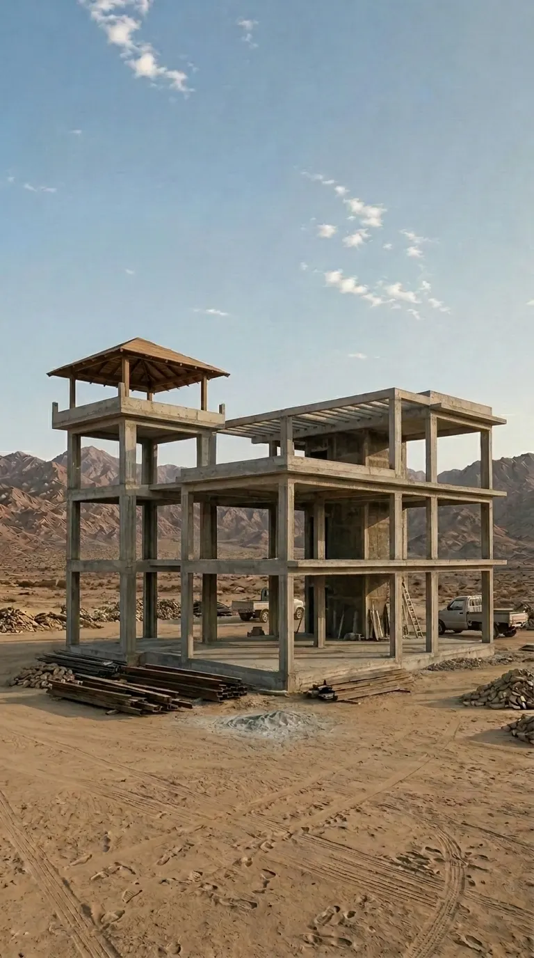 Desert Outpost Under Construction