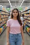 Indian Girl Inside Mall
